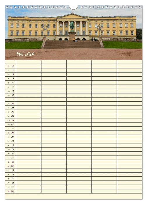 Familienplaner Norwegen (CALVENDO Wandkalender 2026)