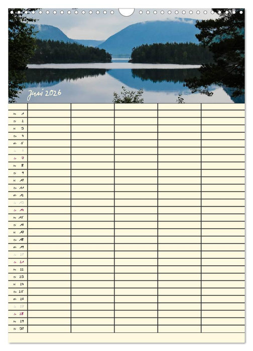 Familienplaner Norwegen (CALVENDO Wandkalender 2026)