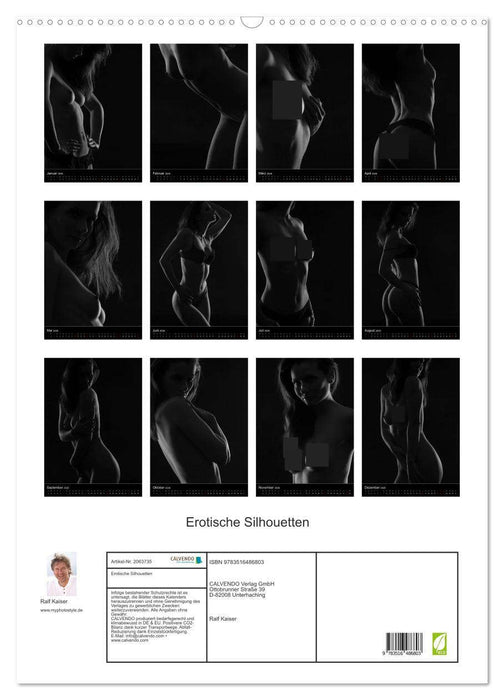 Erotische Silhouetten (CALVENDO Wandkalender 2026)