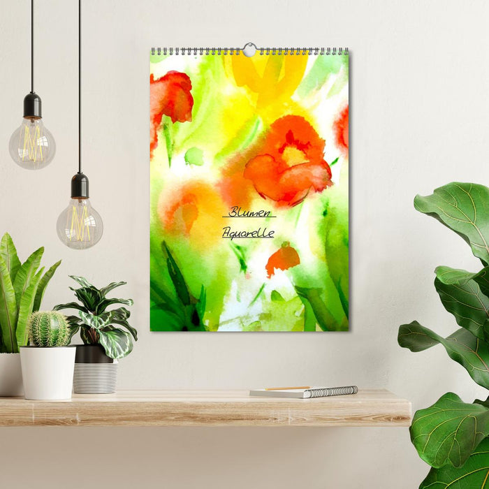 Blumenaquarelle (CALVENDO Wandkalender 2026)