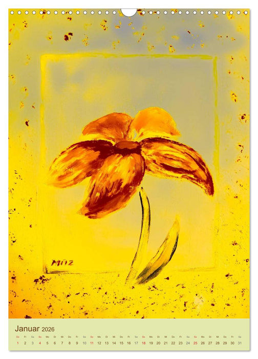 Blumenaquarelle (CALVENDO Wandkalender 2026)