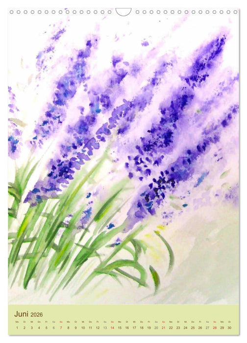 Blumenaquarelle (CALVENDO Wandkalender 2026)