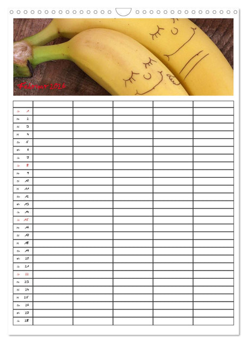 FOOD -Familienkalender (CALVENDO Wandkalender 2026)