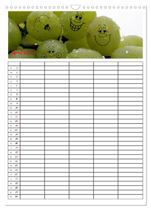 FOOD -Familienkalender (CALVENDO Wandkalender 2026)
