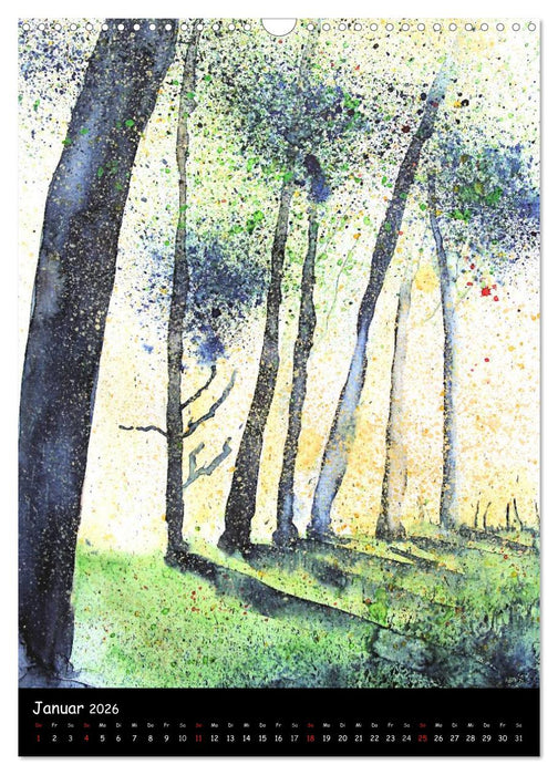 Impressionen in Aquarell (CALVENDO Wandkalender 2026)