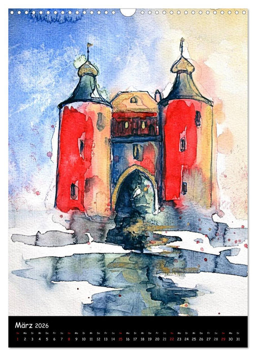 Impressionen in Aquarell (CALVENDO Wandkalender 2026)