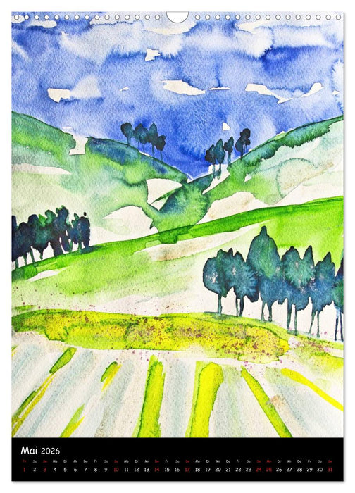 Impressionen in Aquarell (CALVENDO Wandkalender 2026)