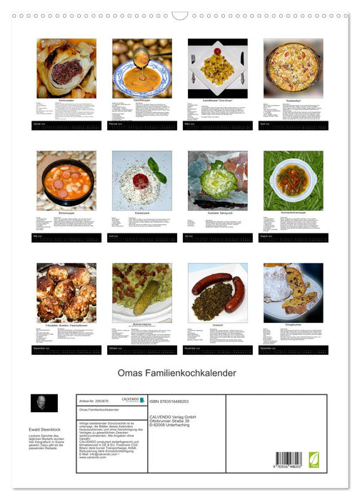 Omas Familienkochkalender (CALVENDO Wandkalender 2026)