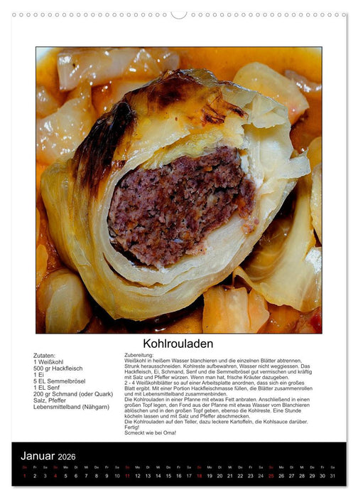 Omas Familienkochkalender (CALVENDO Wandkalender 2026)