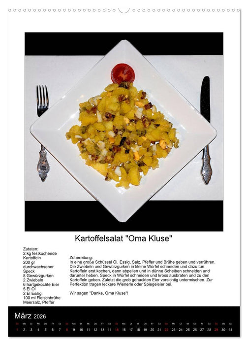 Omas Familienkochkalender (CALVENDO Wandkalender 2026)
