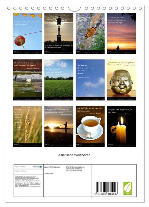 Asiatische Weisheiten (CALVENDO Wandkalender 2026)