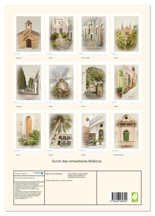 Durch das romantische Mallorca (CALVENDO Premium Wandkalender 2026)