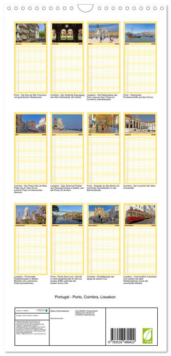 Portugal - Porto, Coimbra, Lissabon (CALVENDO Familienplaner 2026)
