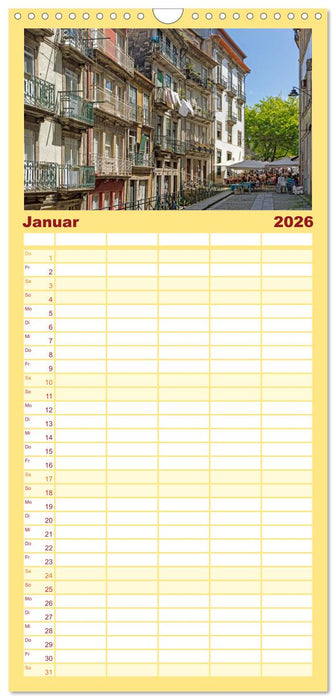 Portugal - Porto, Coimbra, Lissabon (CALVENDO Familienplaner 2026)