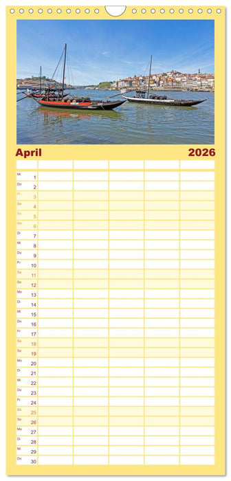 Portugal - Porto, Coimbra, Lissabon (CALVENDO Familienplaner 2026)
