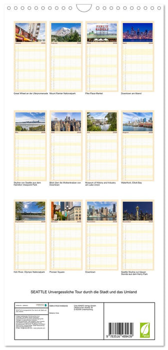 SEATTLE Unvergessliche Tour durch die Stadt und das Umland (CALVENDO Familienplaner 2026)