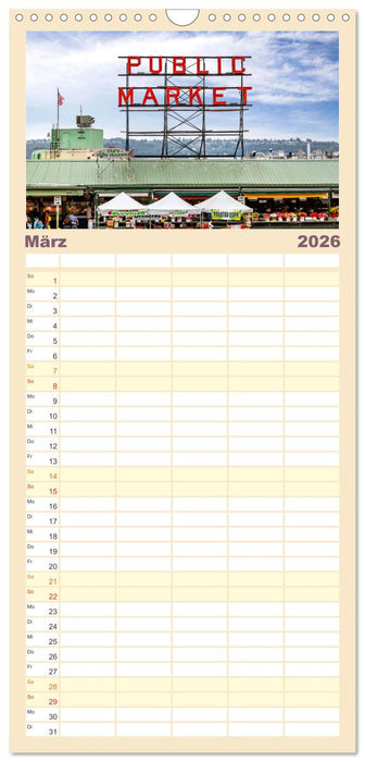 SEATTLE Unvergessliche Tour durch die Stadt und das Umland (CALVENDO Familienplaner 2026)