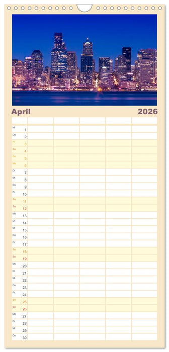 SEATTLE Unvergessliche Tour durch die Stadt und das Umland (CALVENDO Familienplaner 2026)