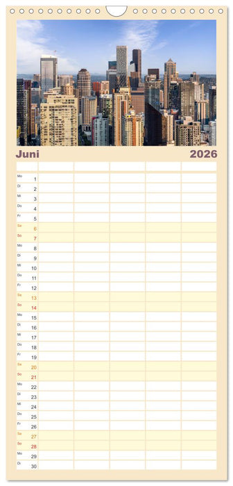 SEATTLE Unvergessliche Tour durch die Stadt und das Umland (CALVENDO Familienplaner 2026)