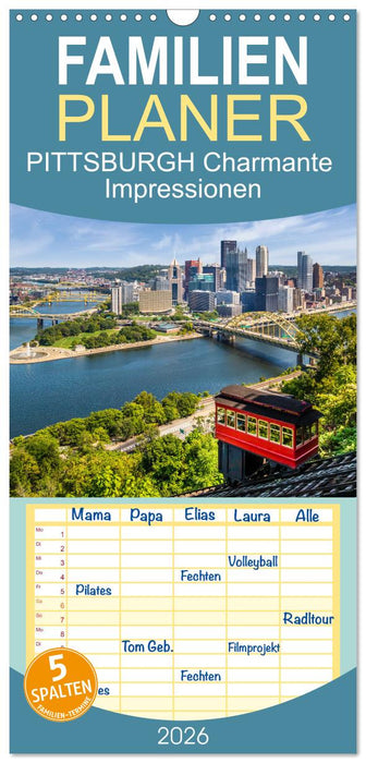 PITTSBURGH Charmante Impressionen (CALVENDO Familienplaner 2026)