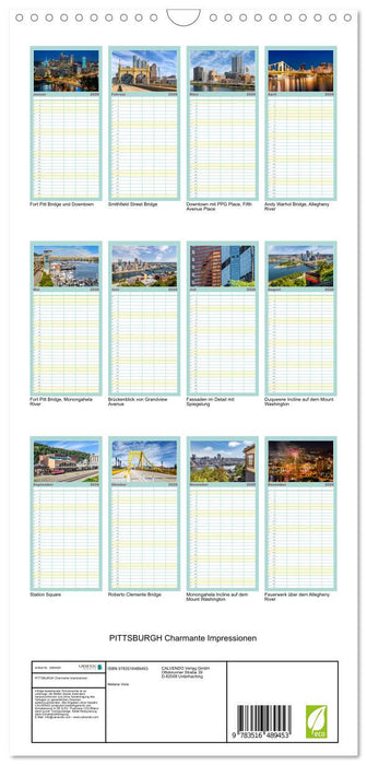 PITTSBURGH Charmante Impressionen (CALVENDO Familienplaner 2026)