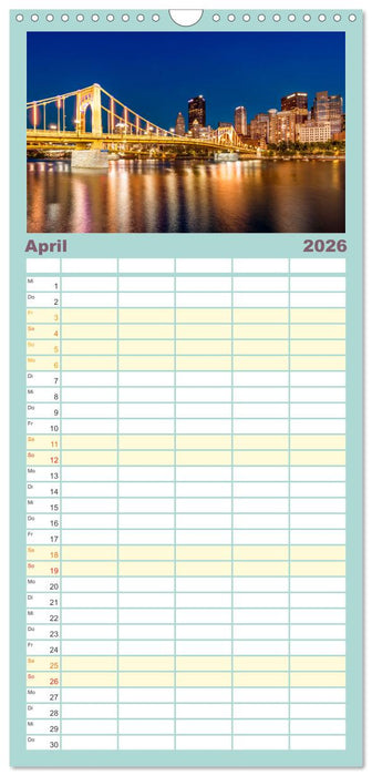 PITTSBURGH Charmante Impressionen (CALVENDO Familienplaner 2026)