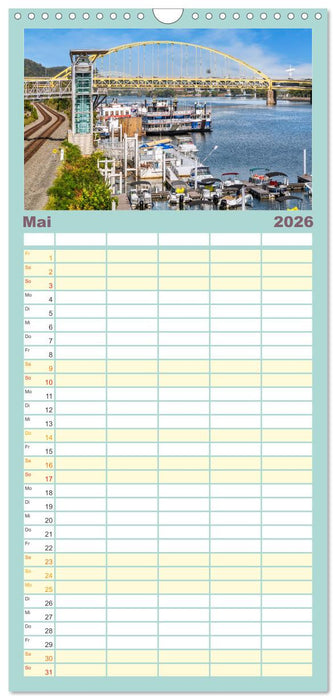 PITTSBURGH Charmante Impressionen (CALVENDO Familienplaner 2026)