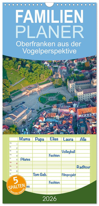 Oberfranken aus der Vogelperspektive (CALVENDO Familienplaner 2026)