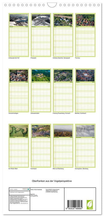 Oberfranken aus der Vogelperspektive (CALVENDO Familienplaner 2026)