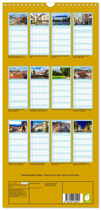 Residenzstadt Gotha - Reise durch das schöne Thüringen (CALVENDO Familienplaner 2026)