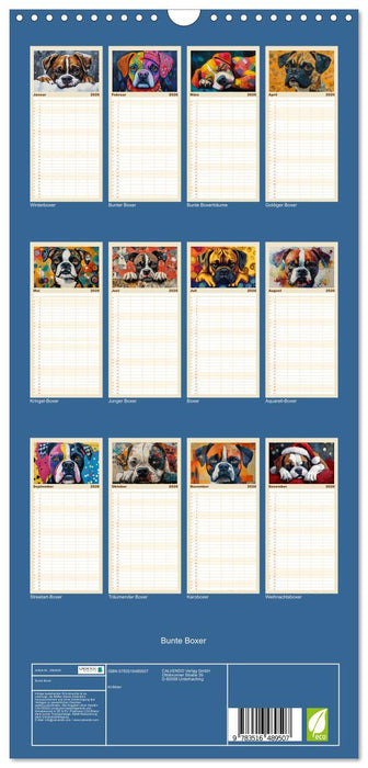 Bunte Boxer (CALVENDO Familienplaner 2026)