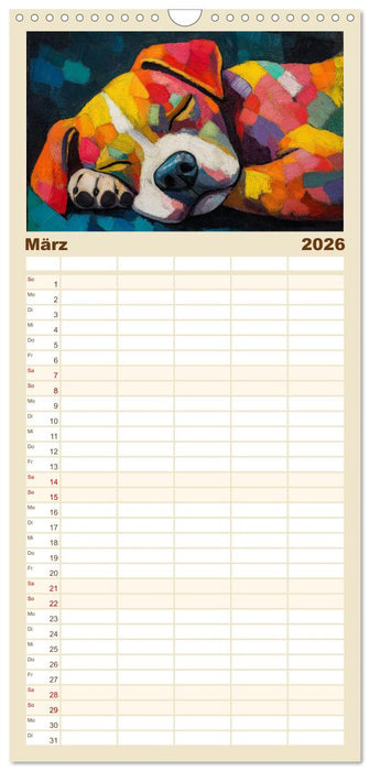 Bunte Boxer (CALVENDO Familienplaner 2026)