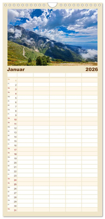 Faszinierendes Albanien (CALVENDO Familienplaner 2026)