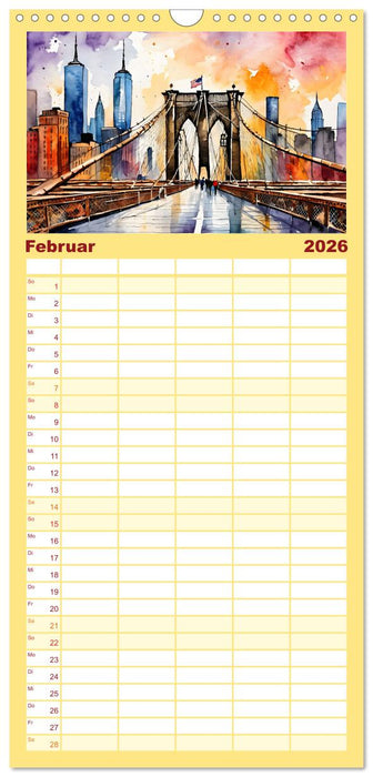 Sightseeing New York (CALVENDO Familienplaner 2026)