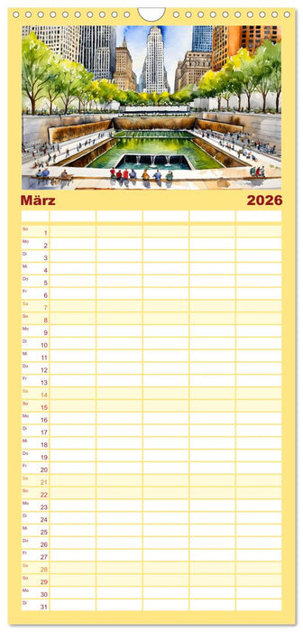 Sightseeing New York (CALVENDO Familienplaner 2026)