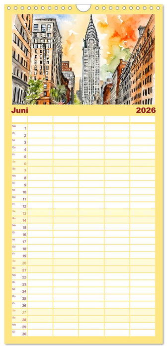 Sightseeing New York (CALVENDO Familienplaner 2026)