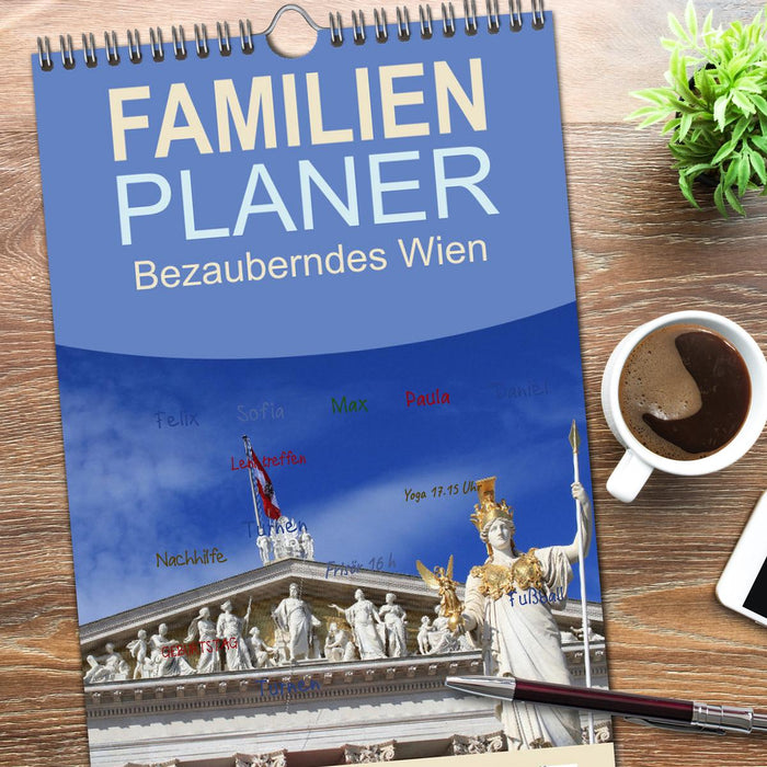 Bezauberndes Wien (CALVENDO Familienplaner 2026)