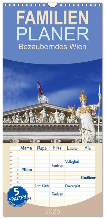 Bezauberndes Wien (CALVENDO Familienplaner 2026)