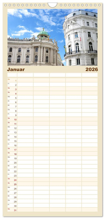 Bezauberndes Wien (CALVENDO Familienplaner 2026)