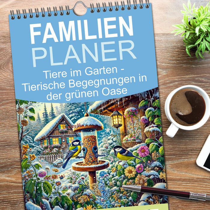 Tiere im Garten - Tierische Begegnungen in der grünen Oase (CALVENDO Familienplaner 2026)