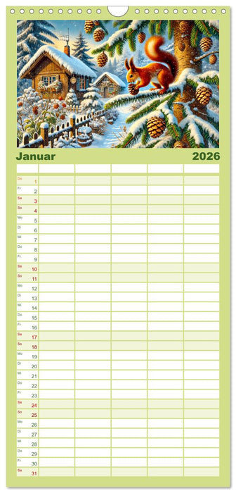 Tiere im Garten - Tierische Begegnungen in der grünen Oase (CALVENDO Familienplaner 2026)