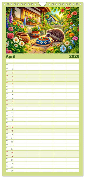 Tiere im Garten - Tierische Begegnungen in der grünen Oase (CALVENDO Familienplaner 2026)