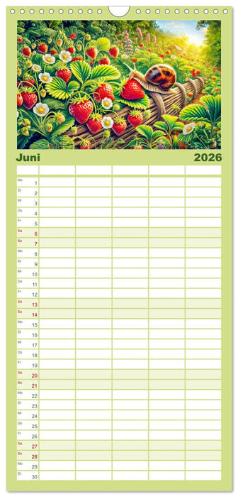 Tiere im Garten - Tierische Begegnungen in der grünen Oase (CALVENDO Familienplaner 2026)