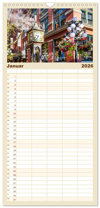 VANCOUVER Küstencharme und Urbanität (CALVENDO Familienplaner 2026)