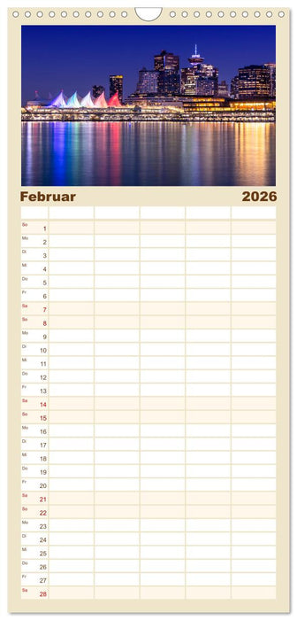 VANCOUVER Küstencharme und Urbanität (CALVENDO Familienplaner 2026)