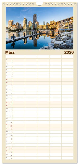VANCOUVER Küstencharme und Urbanität (CALVENDO Familienplaner 2026)