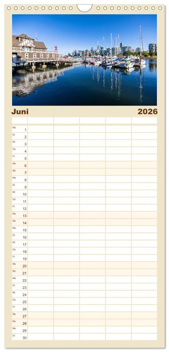 VANCOUVER Küstencharme und Urbanität (CALVENDO Familienplaner 2026)