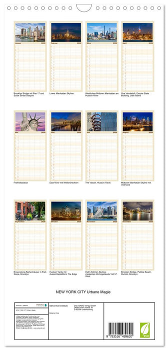 NEW YORK CITY Urbane Magie (CALVENDO Familienplaner 2026)