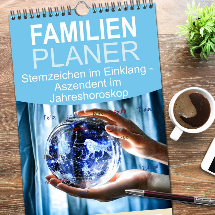 Sternzeichen im Einklang - Aszendent im Jahreshoroskop (CALVENDO Familienplaner 2026)