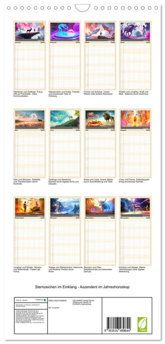 Sternzeichen im Einklang - Aszendent im Jahreshoroskop (CALVENDO Familienplaner 2026)